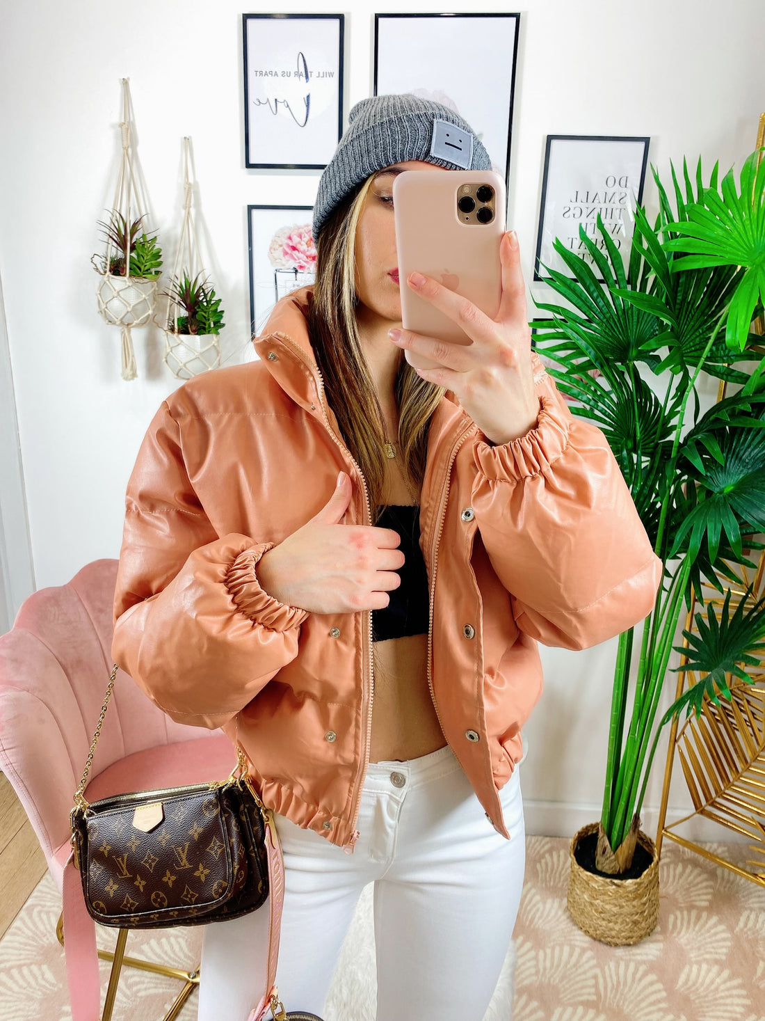 Bomber crop rosa - R.a. Boutique 