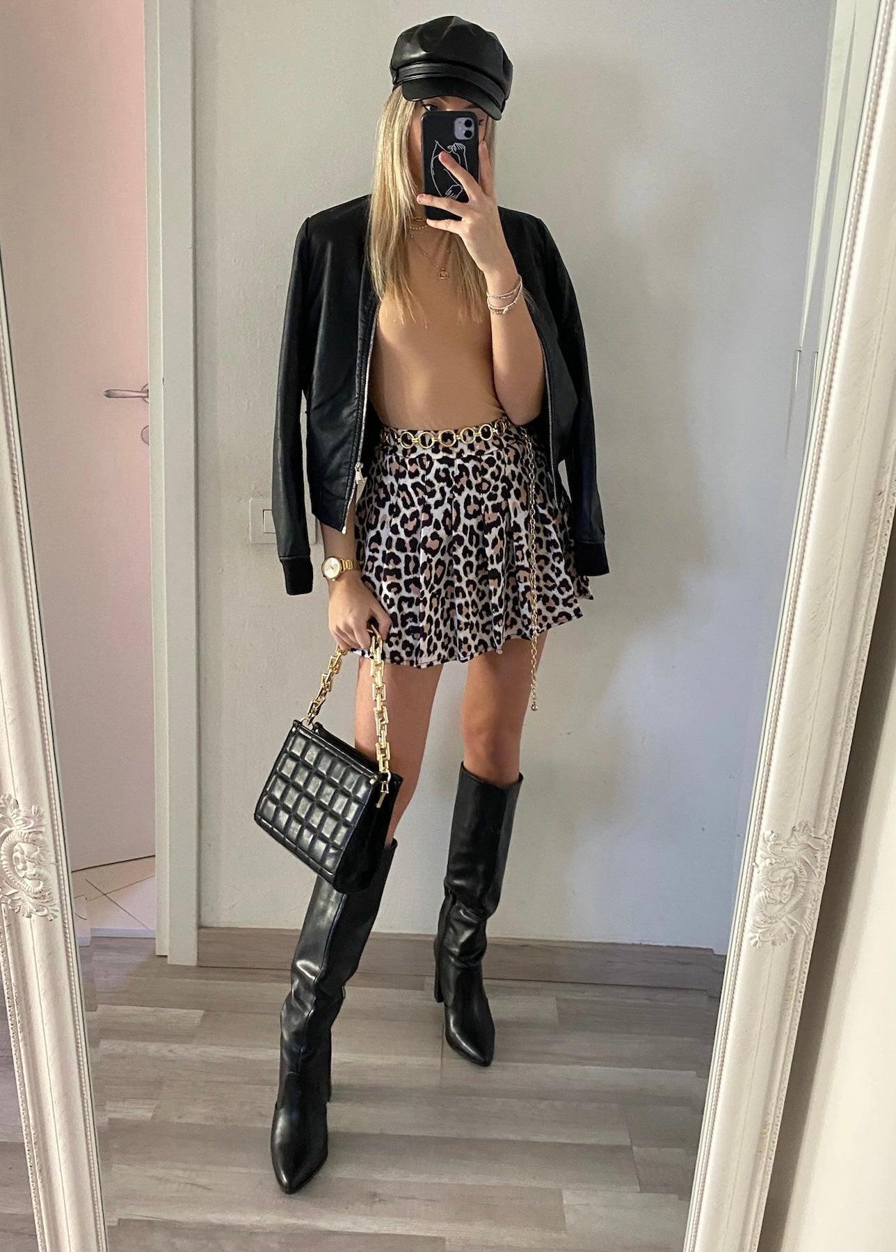 Gonna a pieghine maculata - R.a. Boutique 