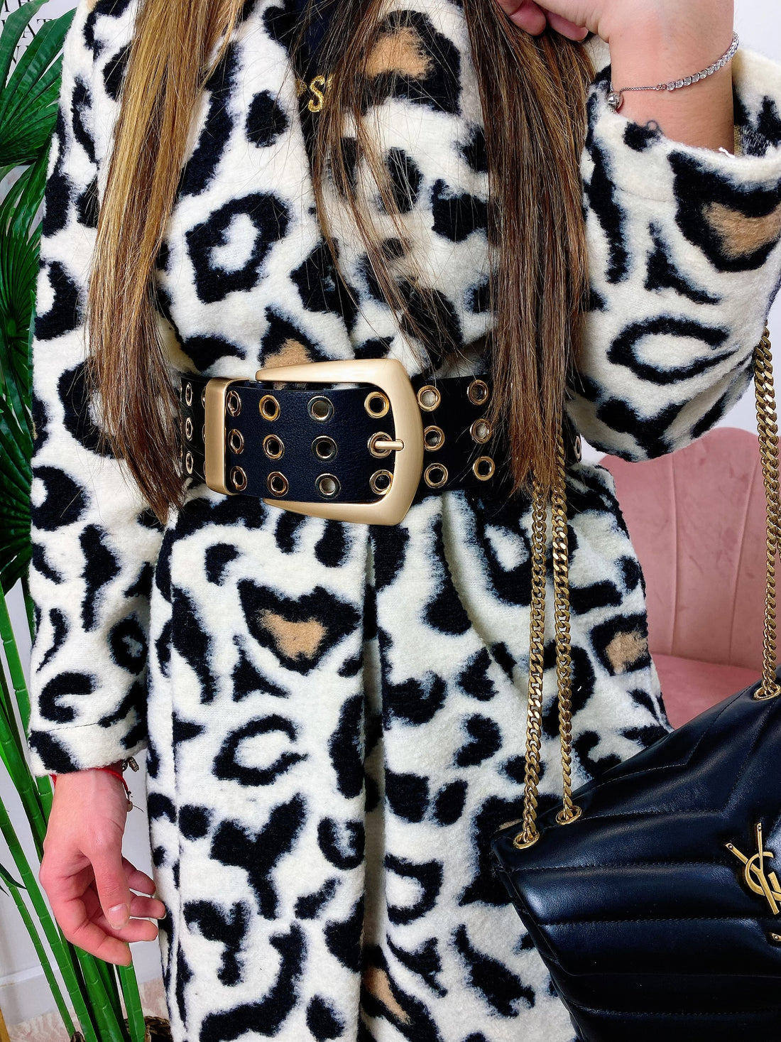 Cinturone con occhielli oro - R.a. Boutique 