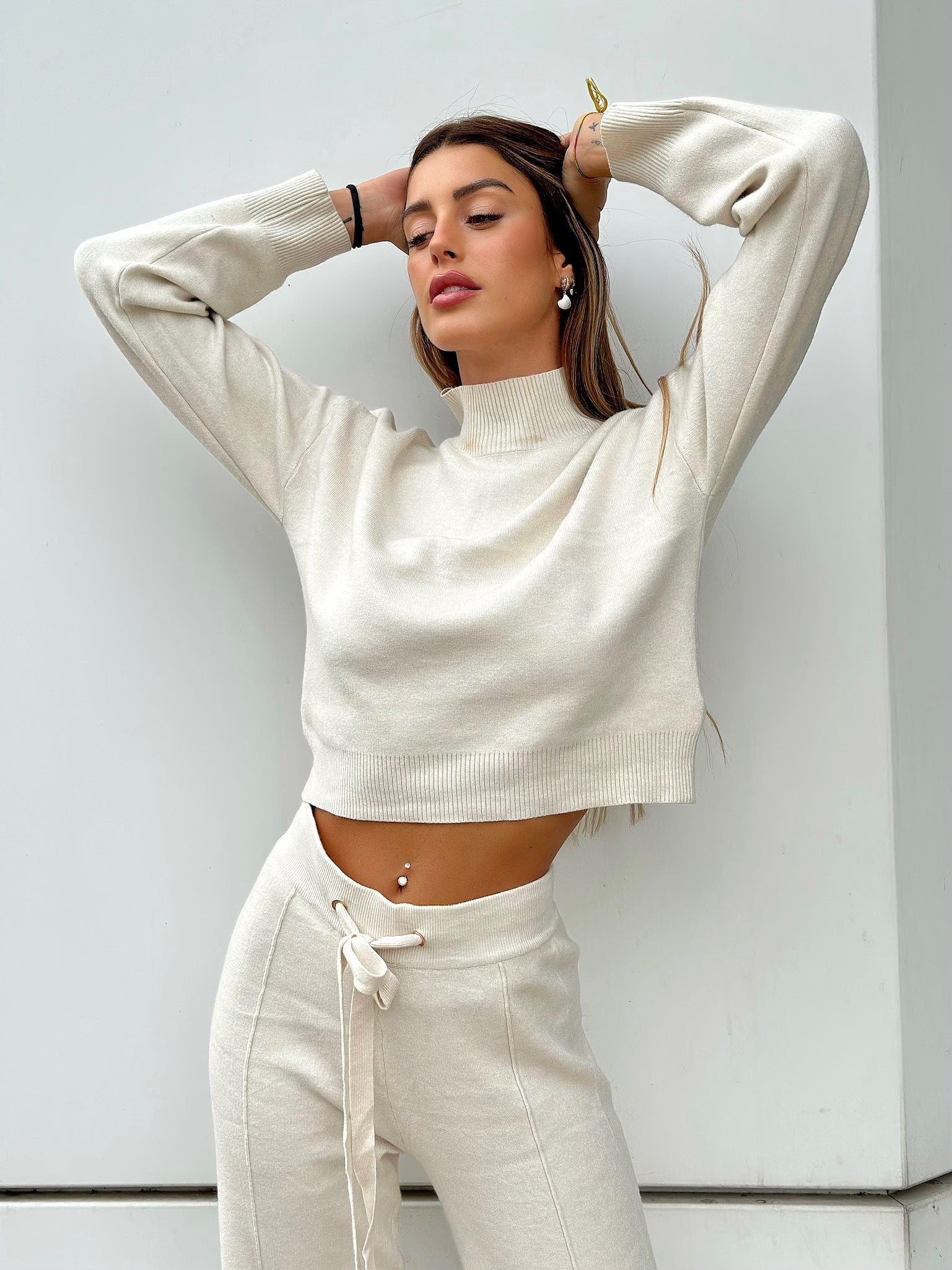 Completo Maglia e pantalone quality beige - R.a. Boutique 