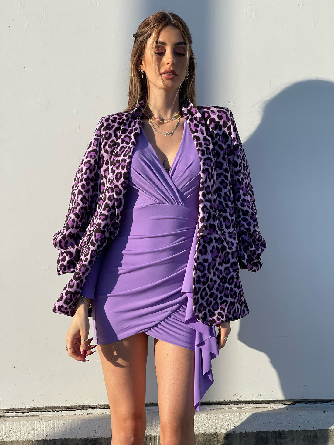 Giacca maculata lilla - R.a. Boutique 