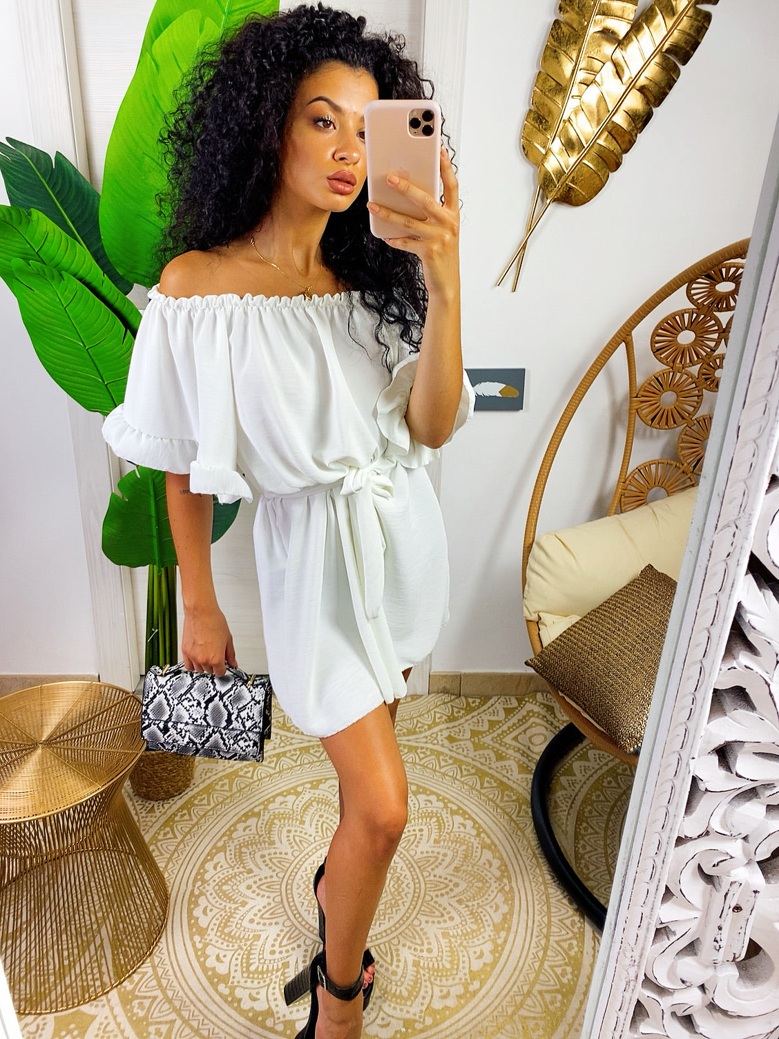 Tutina con scollo a barchetta e arricciatura - R.a. Boutique 