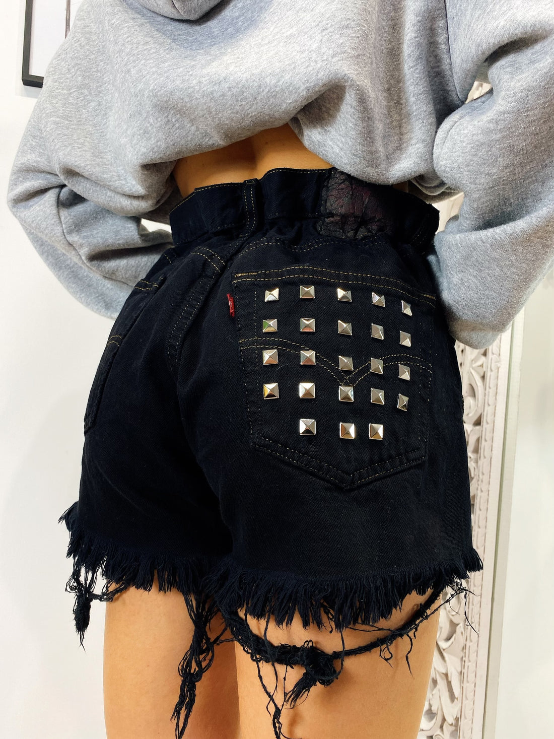 Short Levi’s Vintage con Borchie Nero - R.a. Boutique 