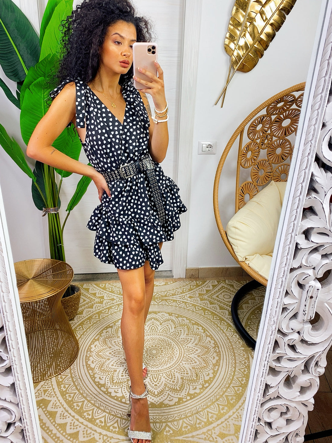 Abito con gonna a balze a cuori - R.a. Boutique 