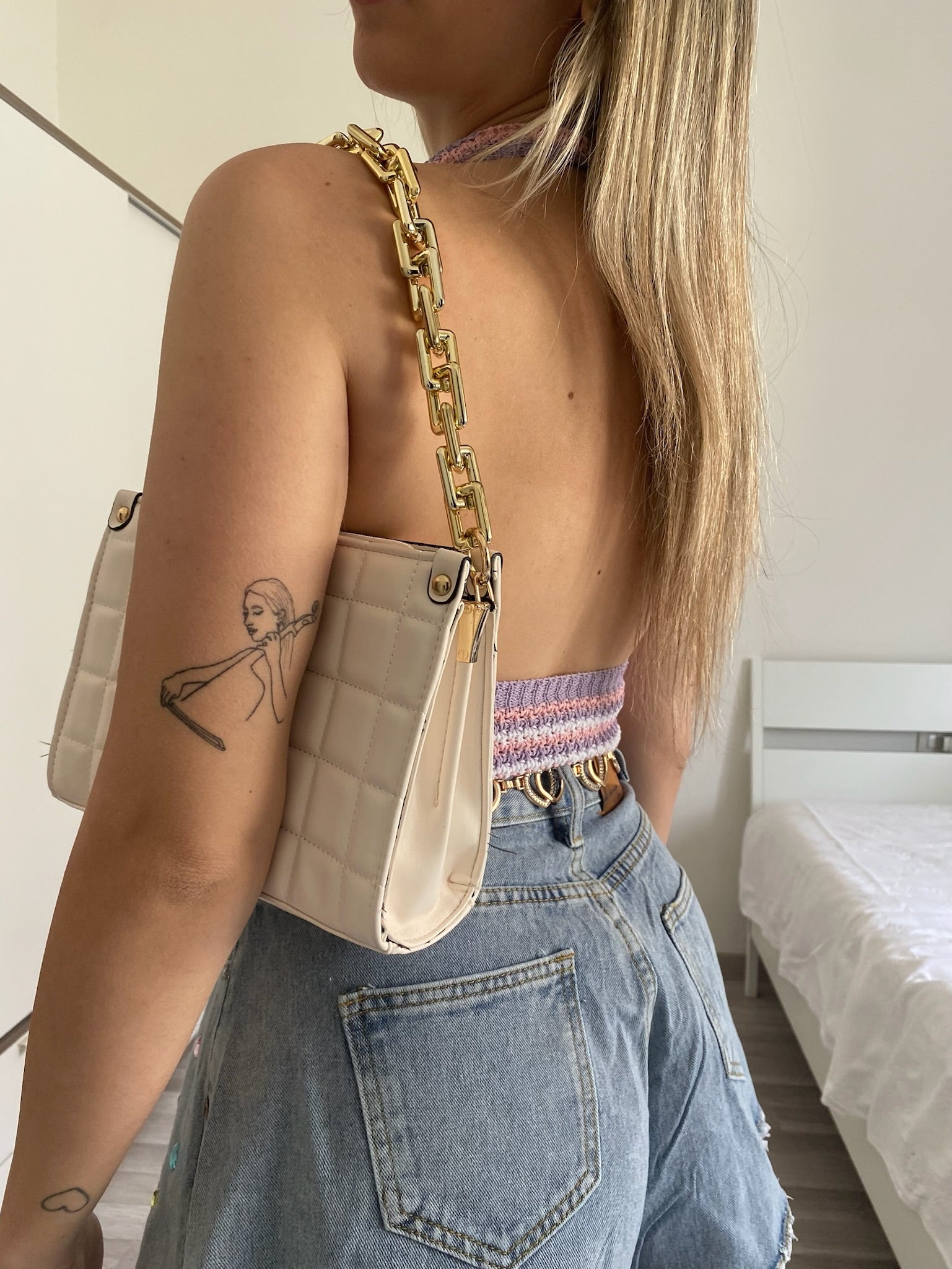 Top macramè sfumato lilla - R.a. Boutique 