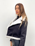 Montone nero con pelo bianco - R.a. Boutique 