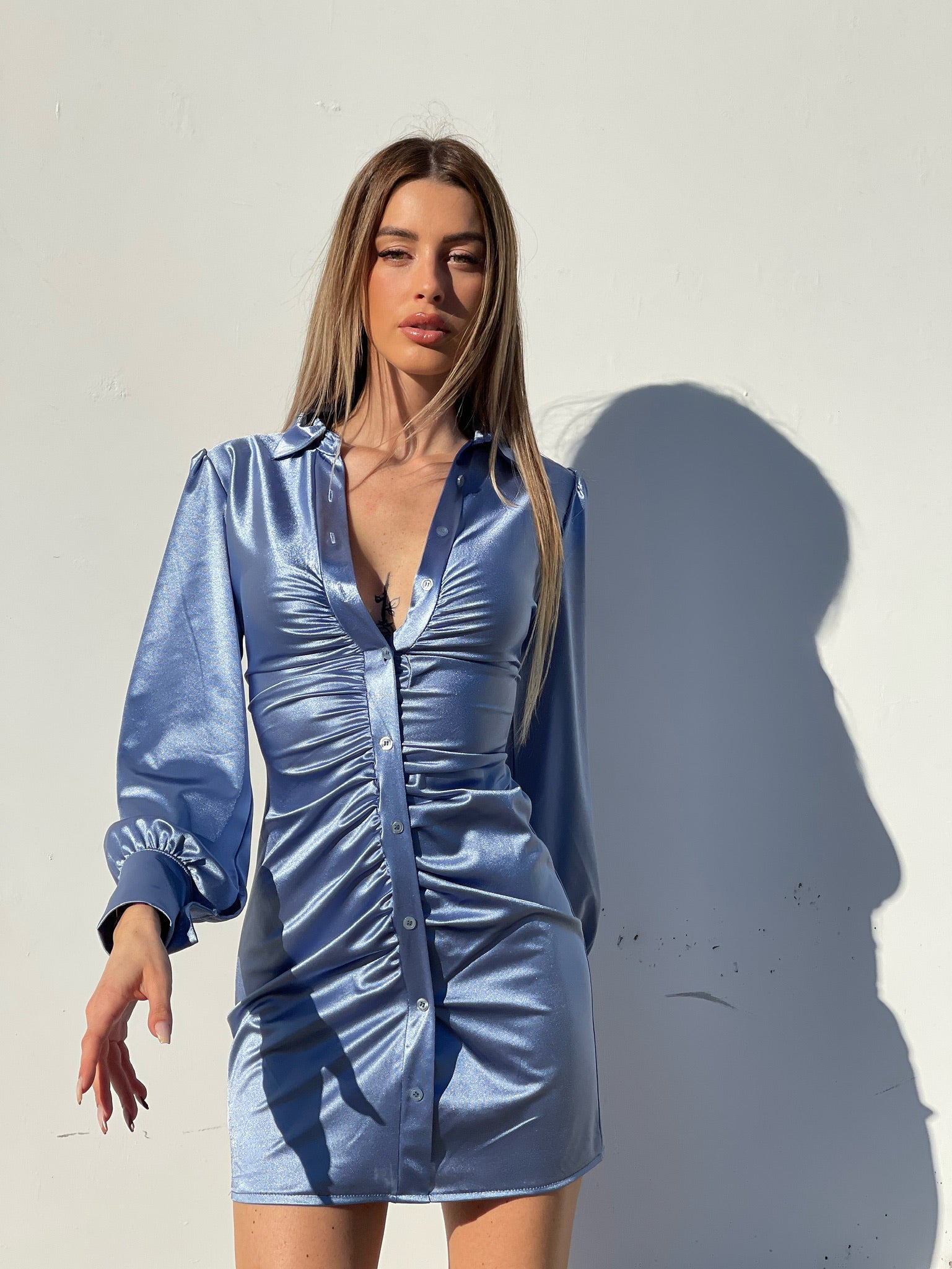 Abito in raso schiena aperta carta da zucchero - R.a. Boutique 