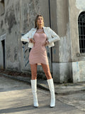 Abito rosa con spacco - R.a. Boutique 