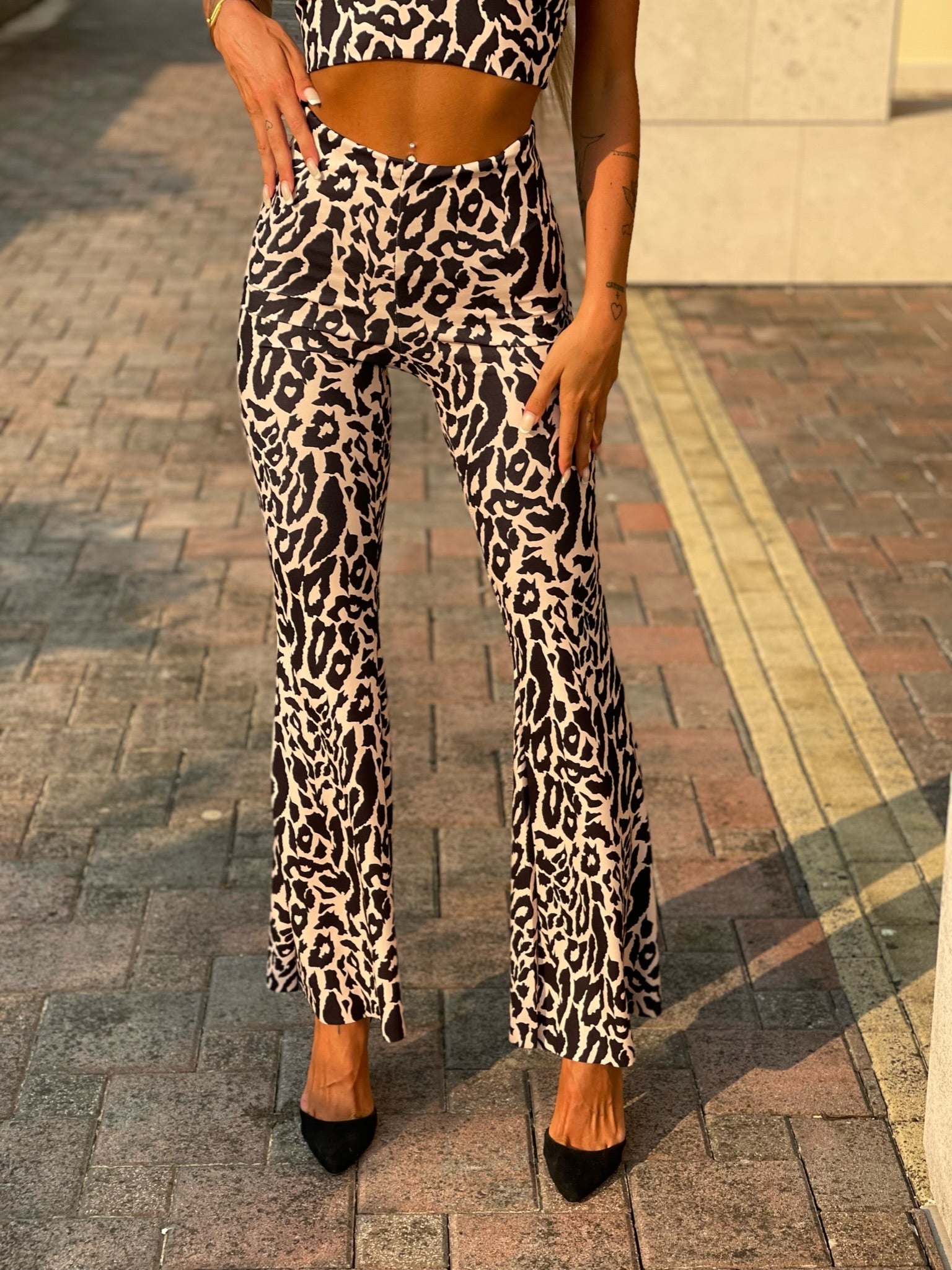 Completo animalier top e pantalone - R.a. Boutique 