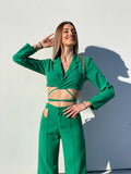 Completo top e pantalone verde - R.a. Boutique 