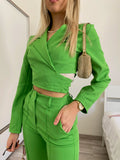 Completo top e pantalone verde - R.a. Boutique 