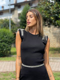 Abito in maglia con spalline in strass - R.a. Boutique 