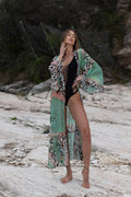 Kimono animalier verde - R.a. Boutique 