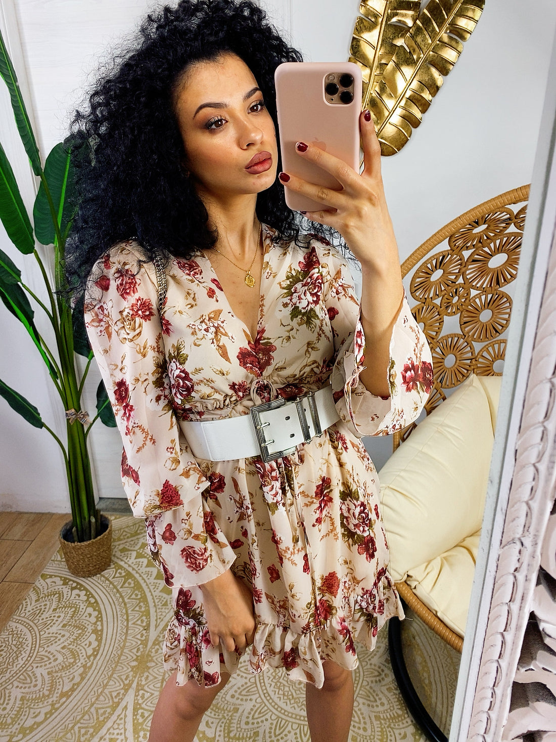 Abito a fiori Rossi e rosa - R.a. Boutique 