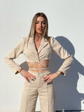 Completo top e pantalone beige - R.a. Boutique 