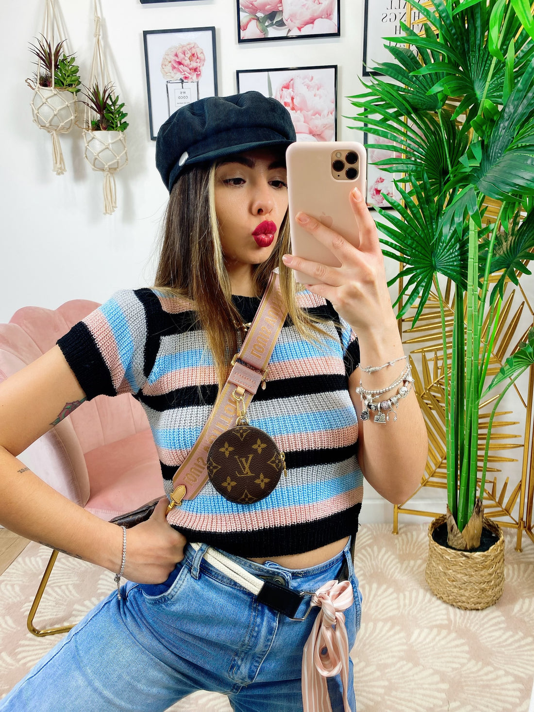 Maglioncino nero grigio rosa - R.a. Boutique 