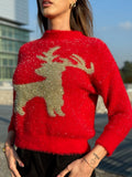 Maglione con renna Rosso - R.a. Boutique 