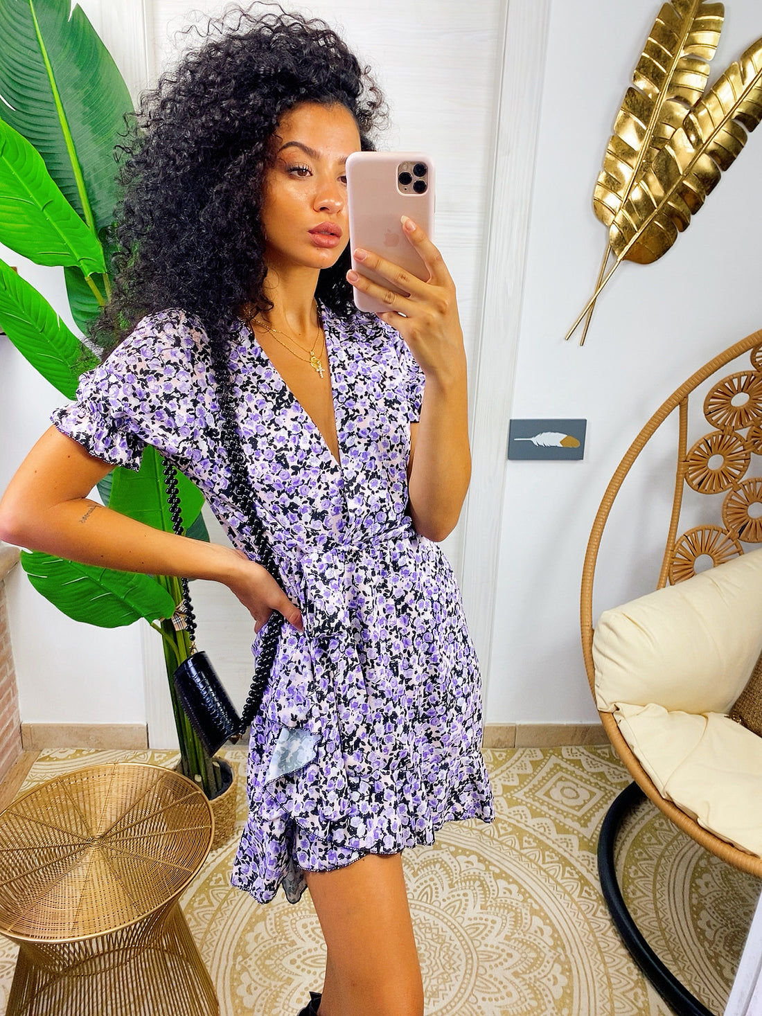 Abito a fiorellini lilla - R.a. Boutique 