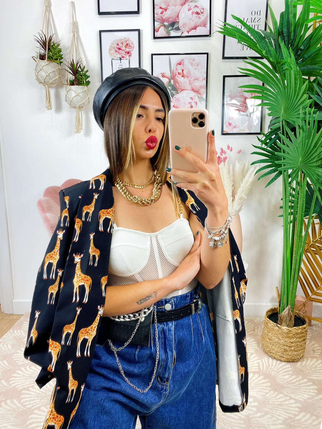 Giacca giraffa base nera - R.a. Boutique 