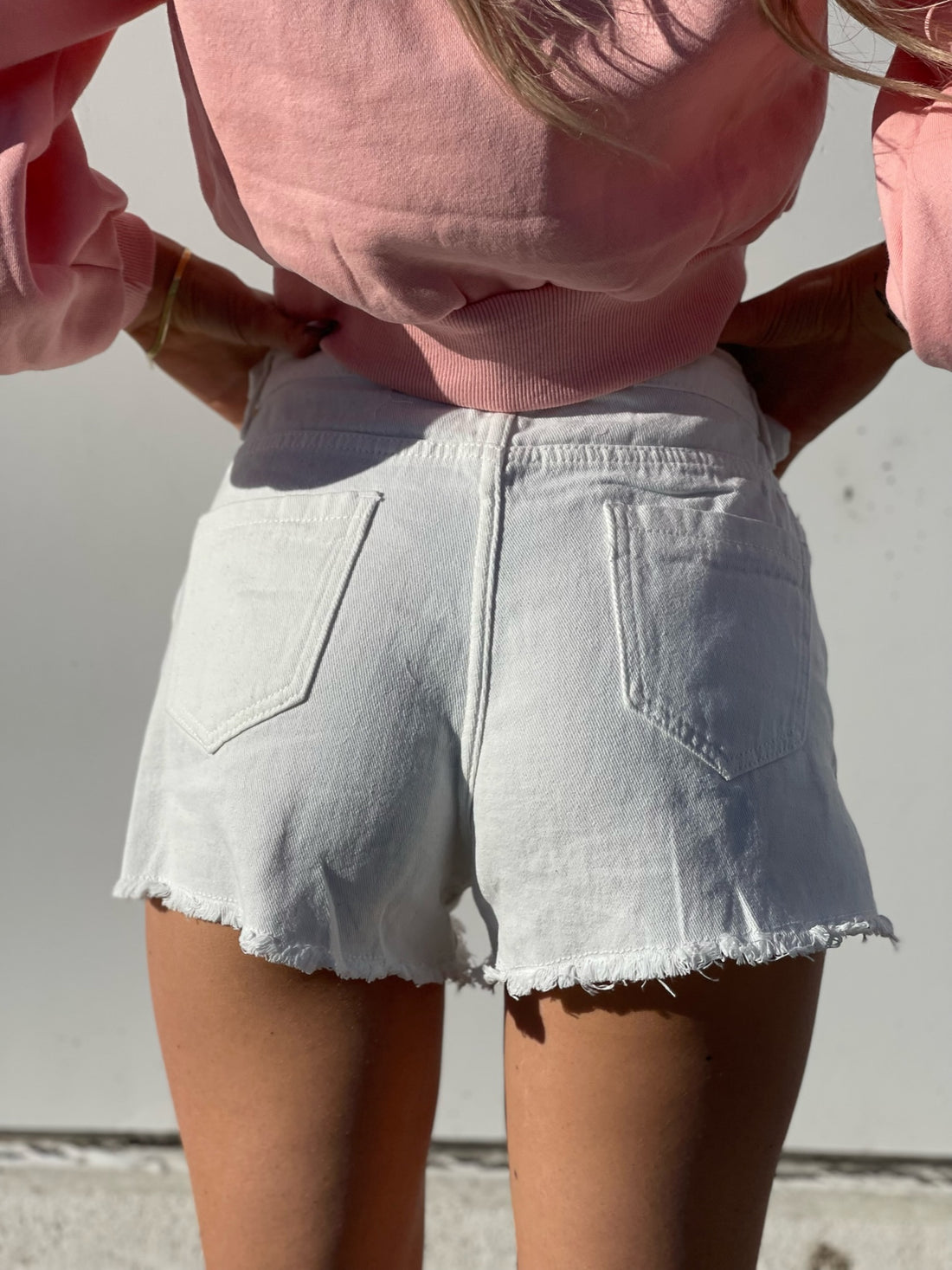 Short bianco con catenine - R.a. Boutique 