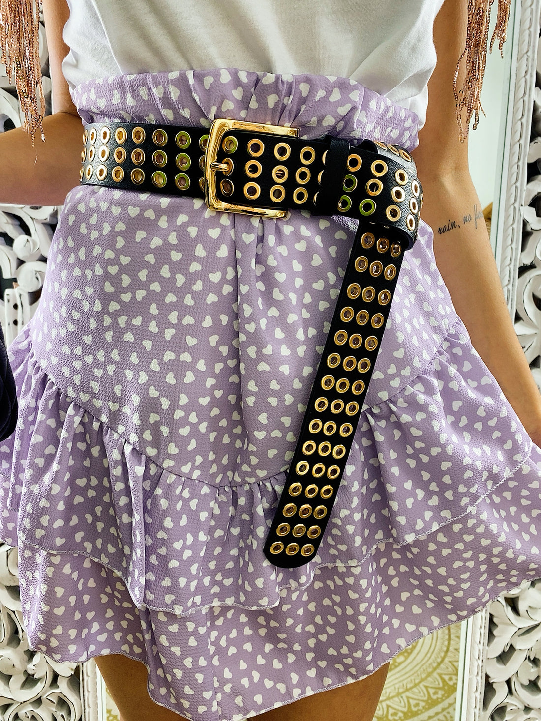 Gonna a balze con cuoricini - R.a. Boutique 