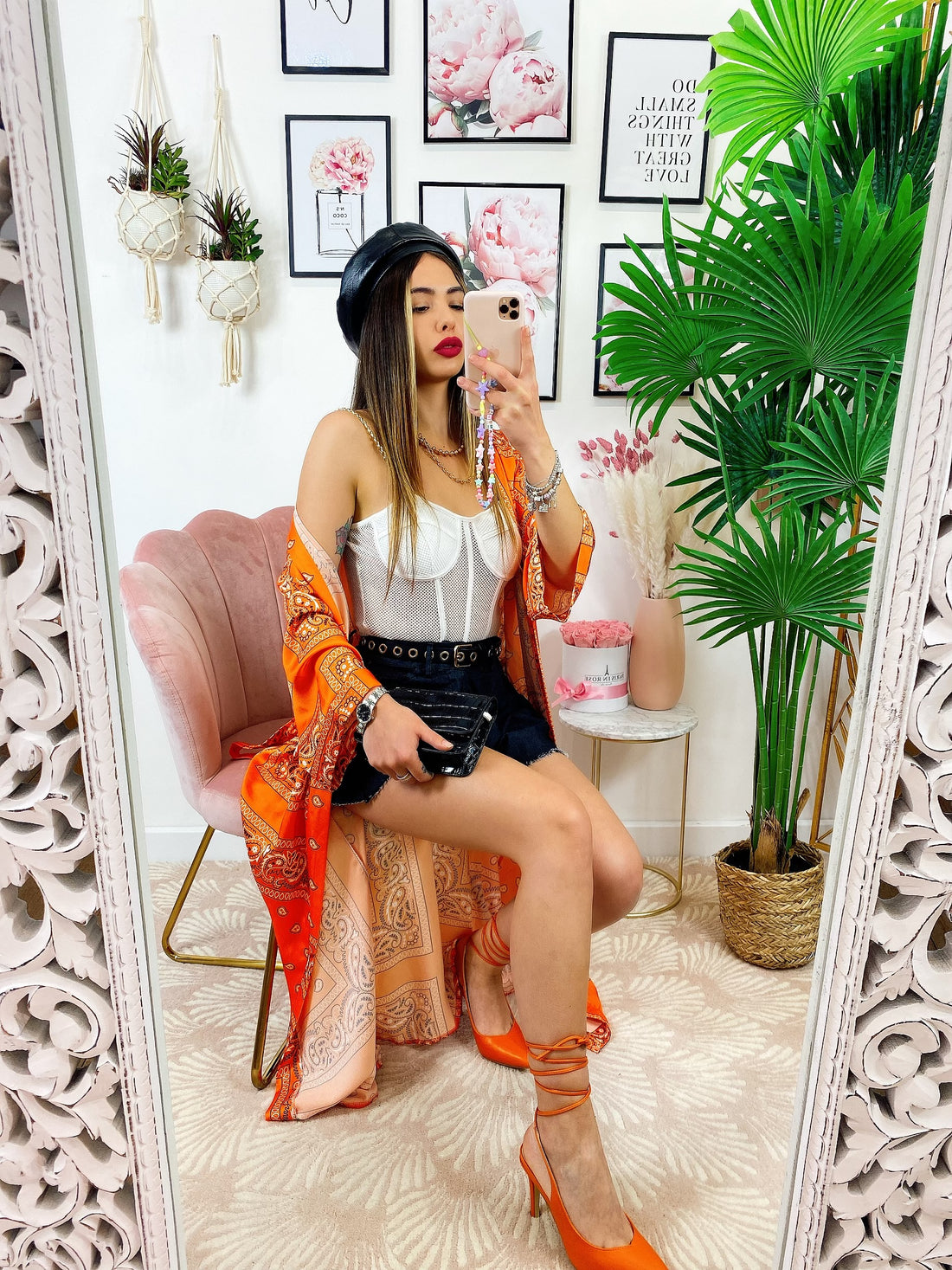 Kimono etnico Orange - R.a. Boutique 