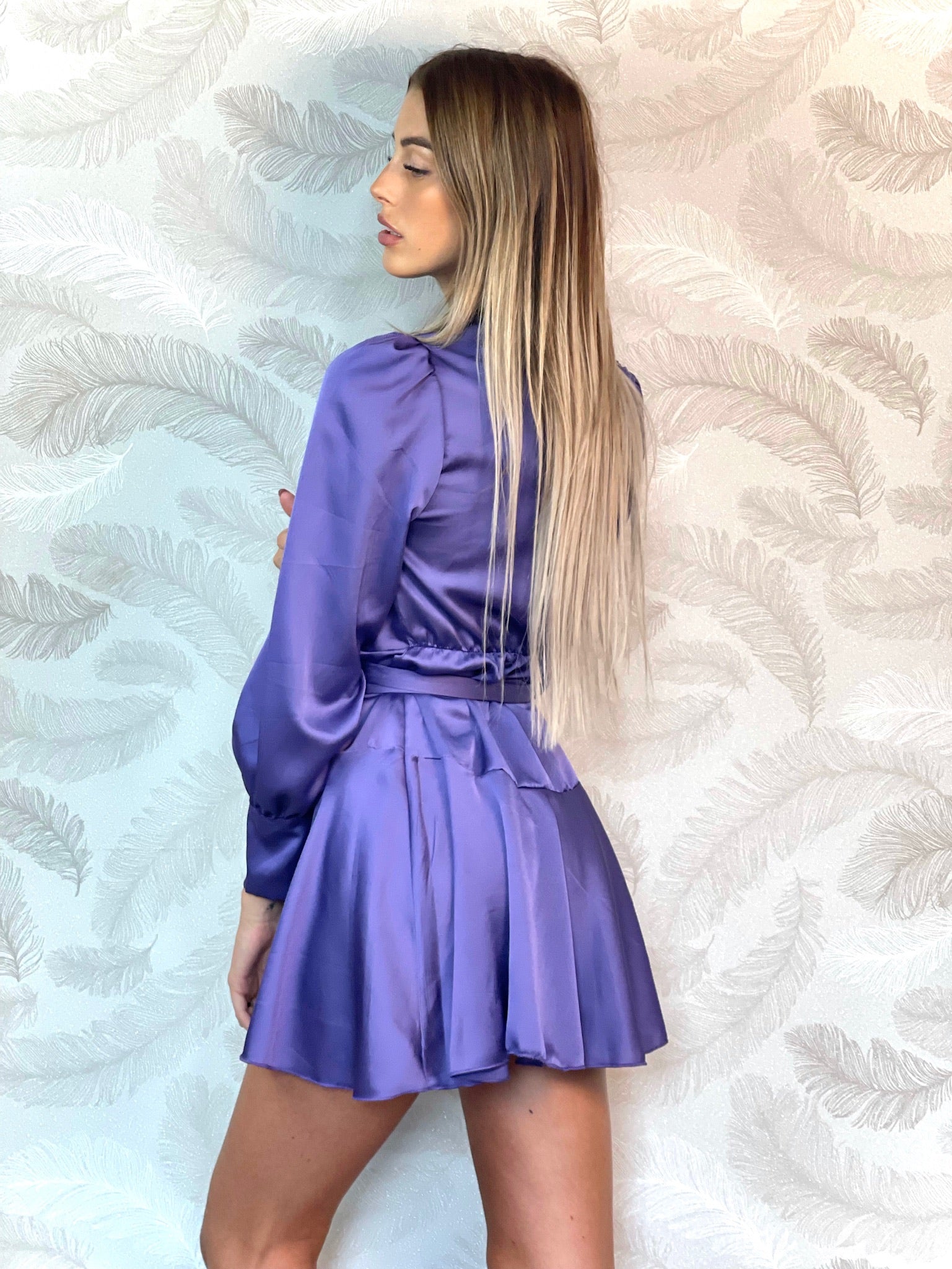 Abito in raso purple - R.a. Boutique 