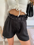 Short nero con cintura - R.a. Boutique 