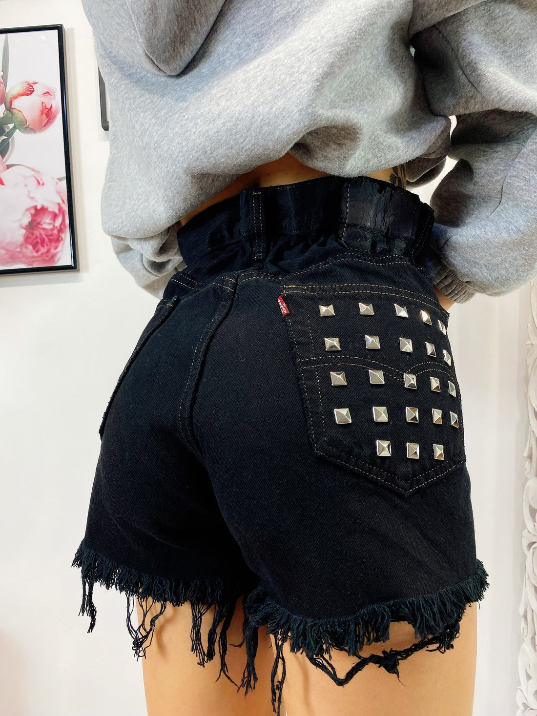 Short Levi’s Vintage con Borchie Nero - R.a. Boutique 