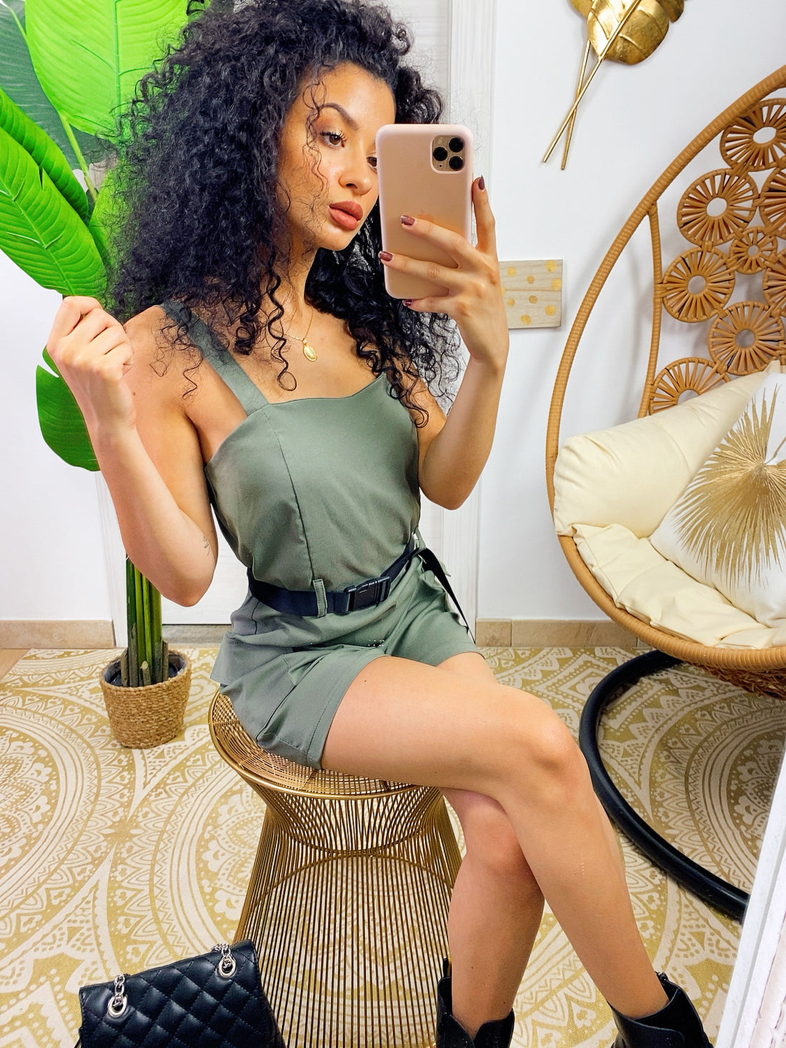 Tutina Wild verde militare con Clips - R.a. Boutique 