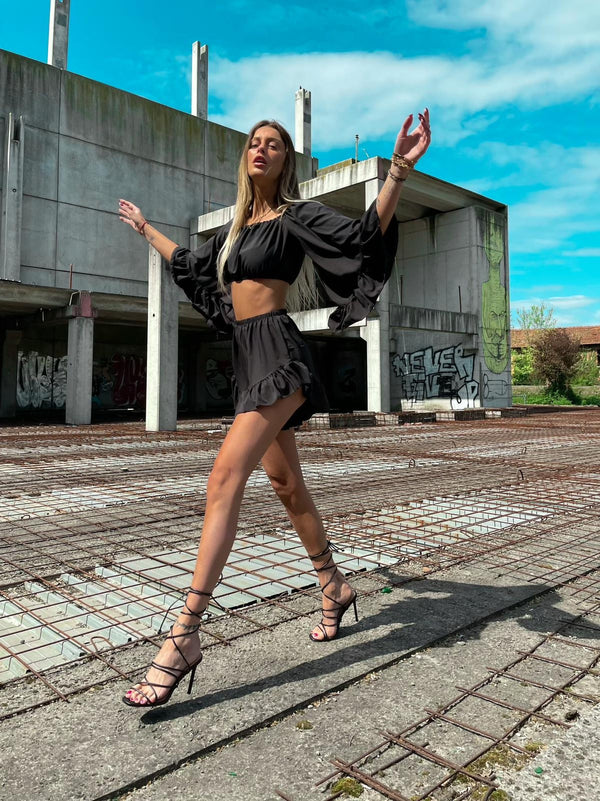 Completo due pezzi Nero
