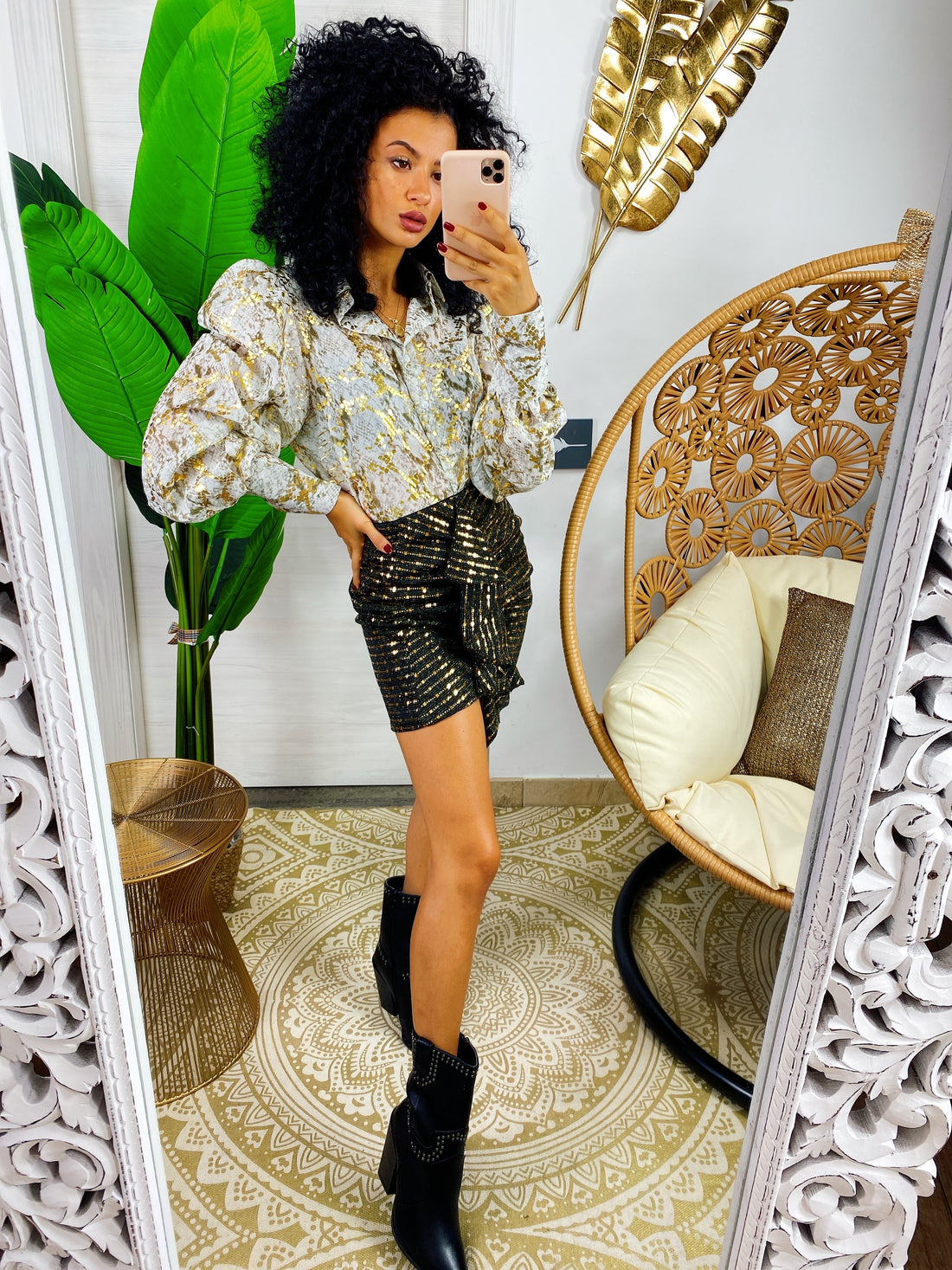 Camicetta pitonata gold - R.a. Boutique 