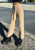 Pantalone di lana ampio beige - R.a. Boutique 