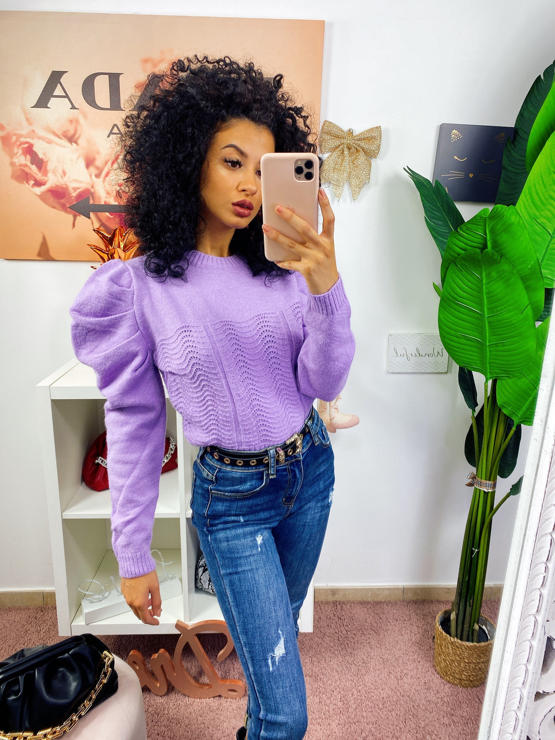 Maglioncino a onde manica bombata - R.a. Boutique 