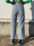 Jeans wide leg con strappi e dettaglio - R.a. Boutique 