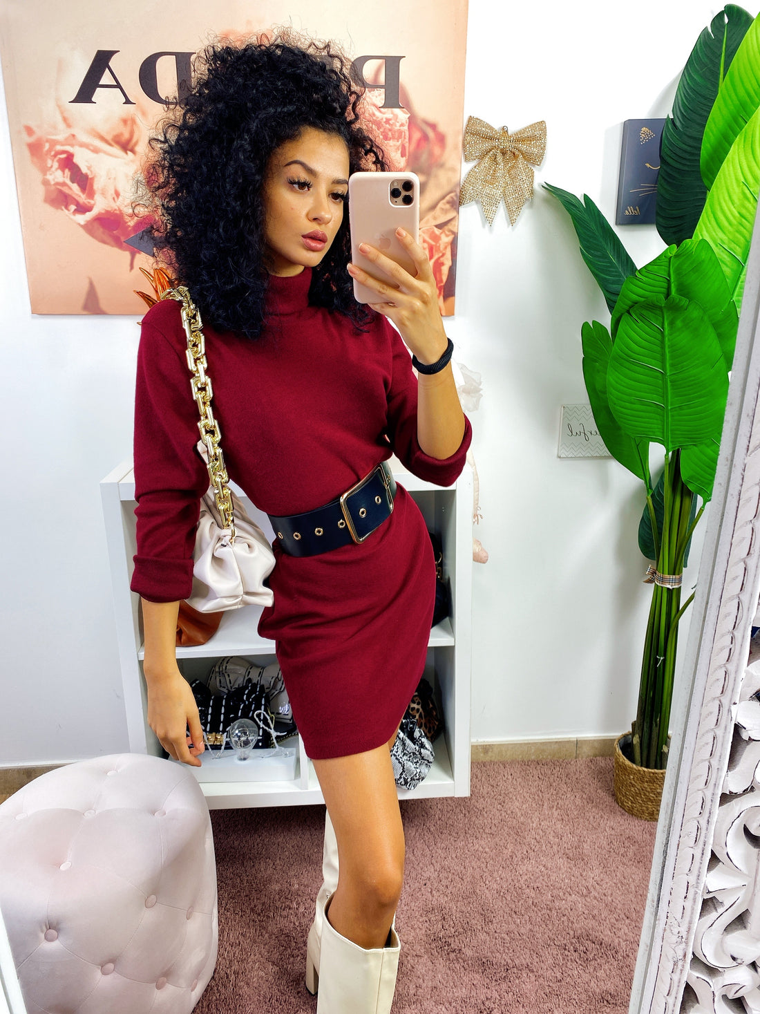 Abito aderente a collo alto - R.a. Boutique 