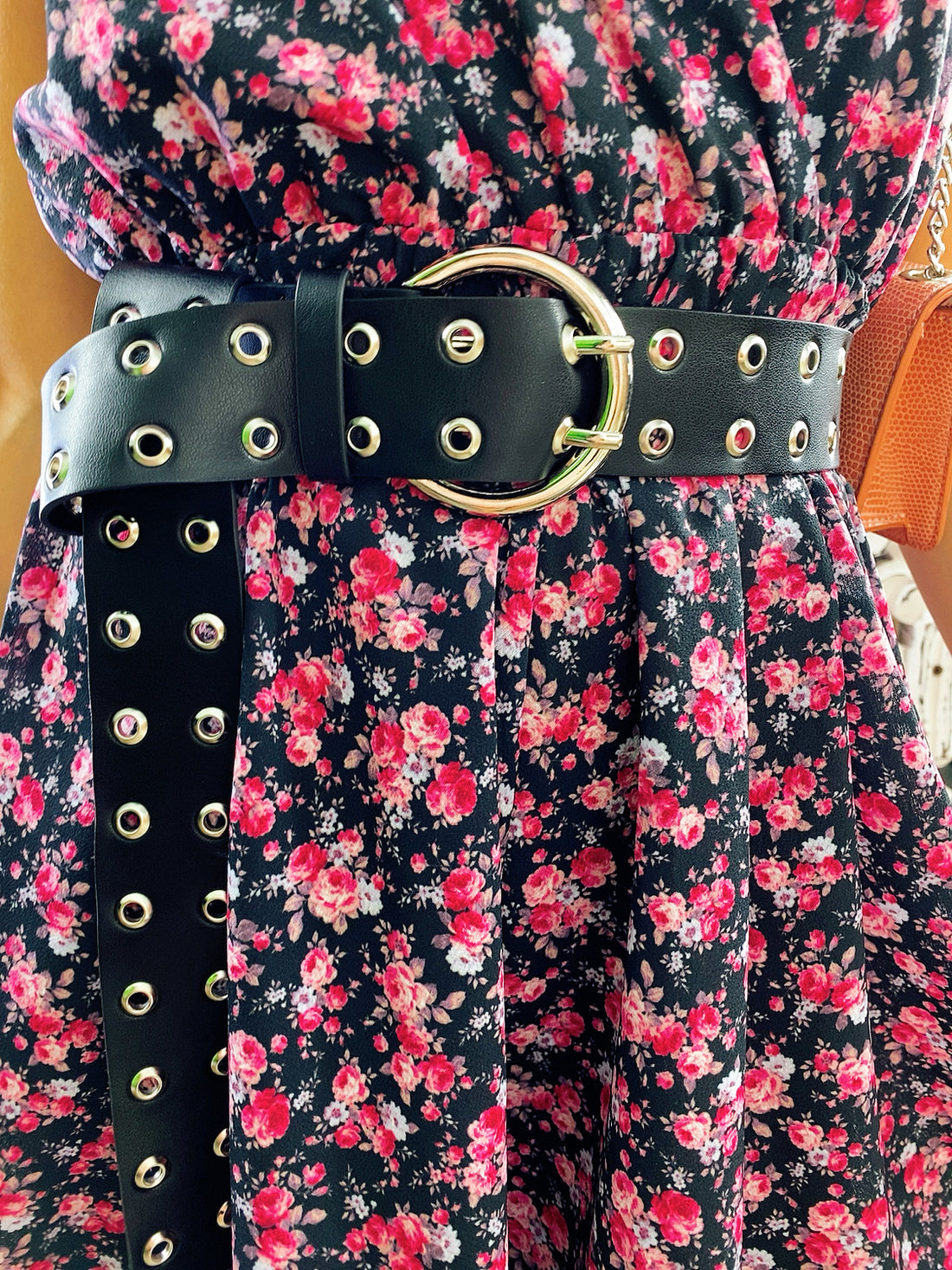 Cintura morbida con doppi occhielli argento - R.a. Boutique 