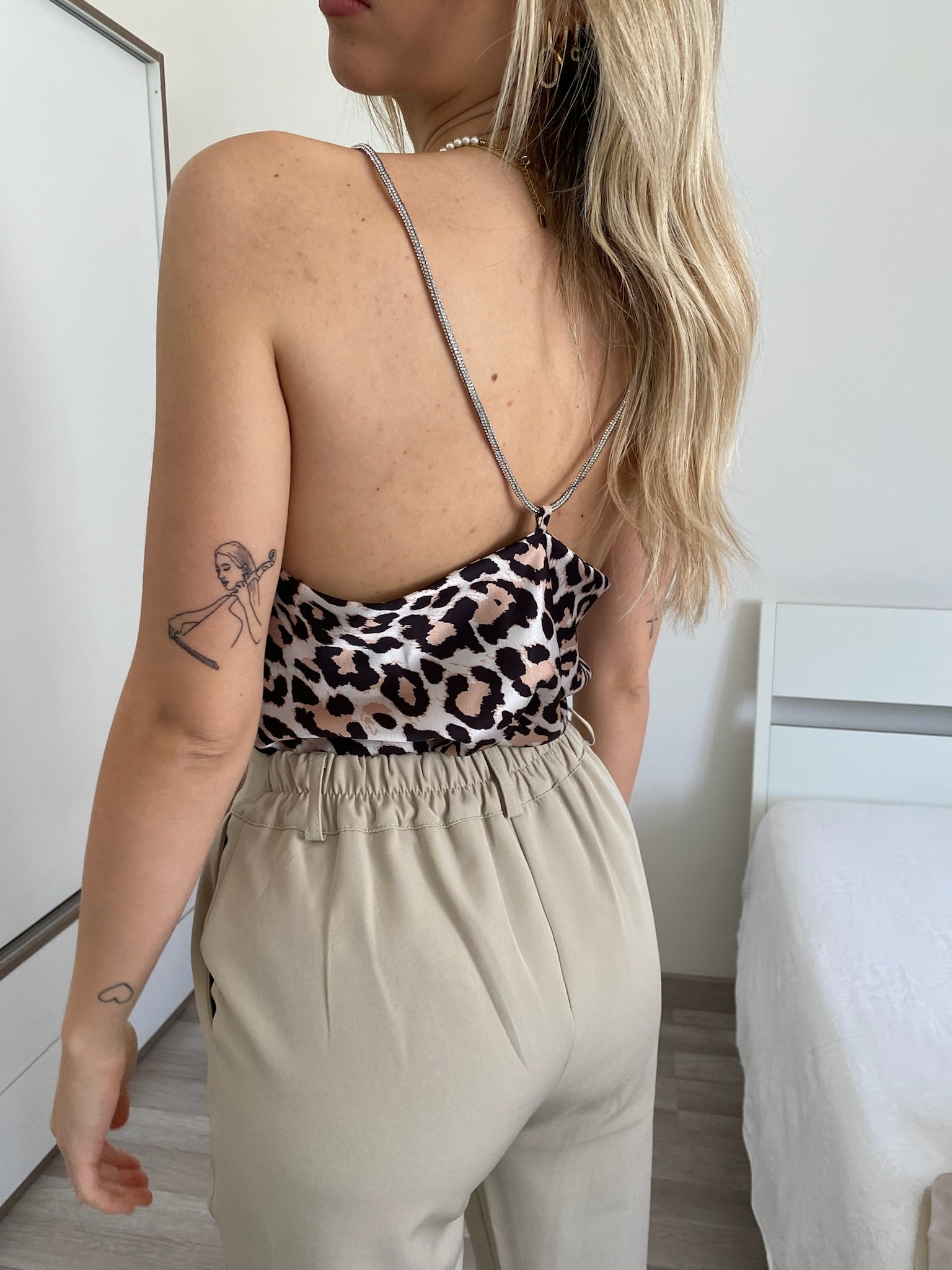 Canotta animalier con punto luce - R.a. Boutique 