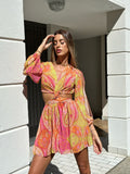 Abito con incrocio rosa lime - R.a. Boutique 