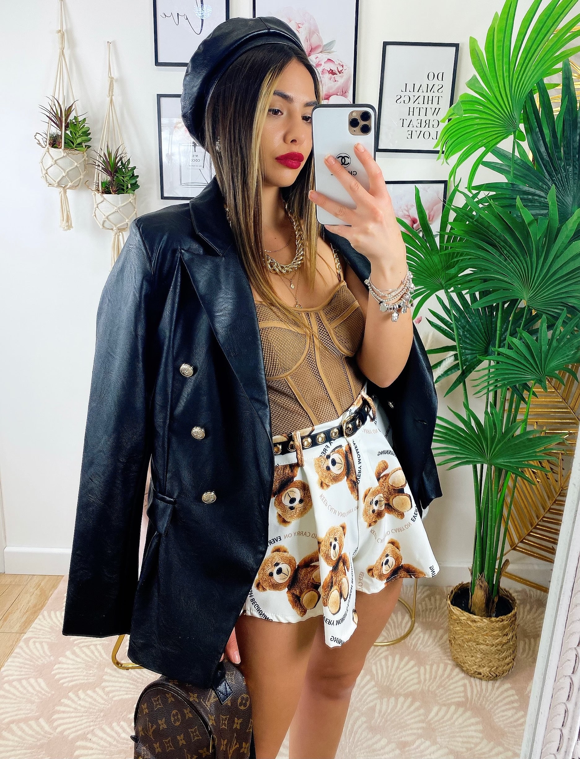 Blazer in ecopelle Nero - R.a. Boutique 