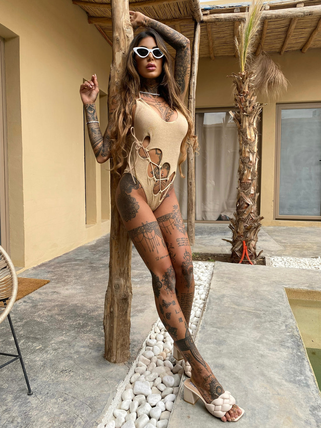 Costume intero lurex oro - R.a. Boutique 