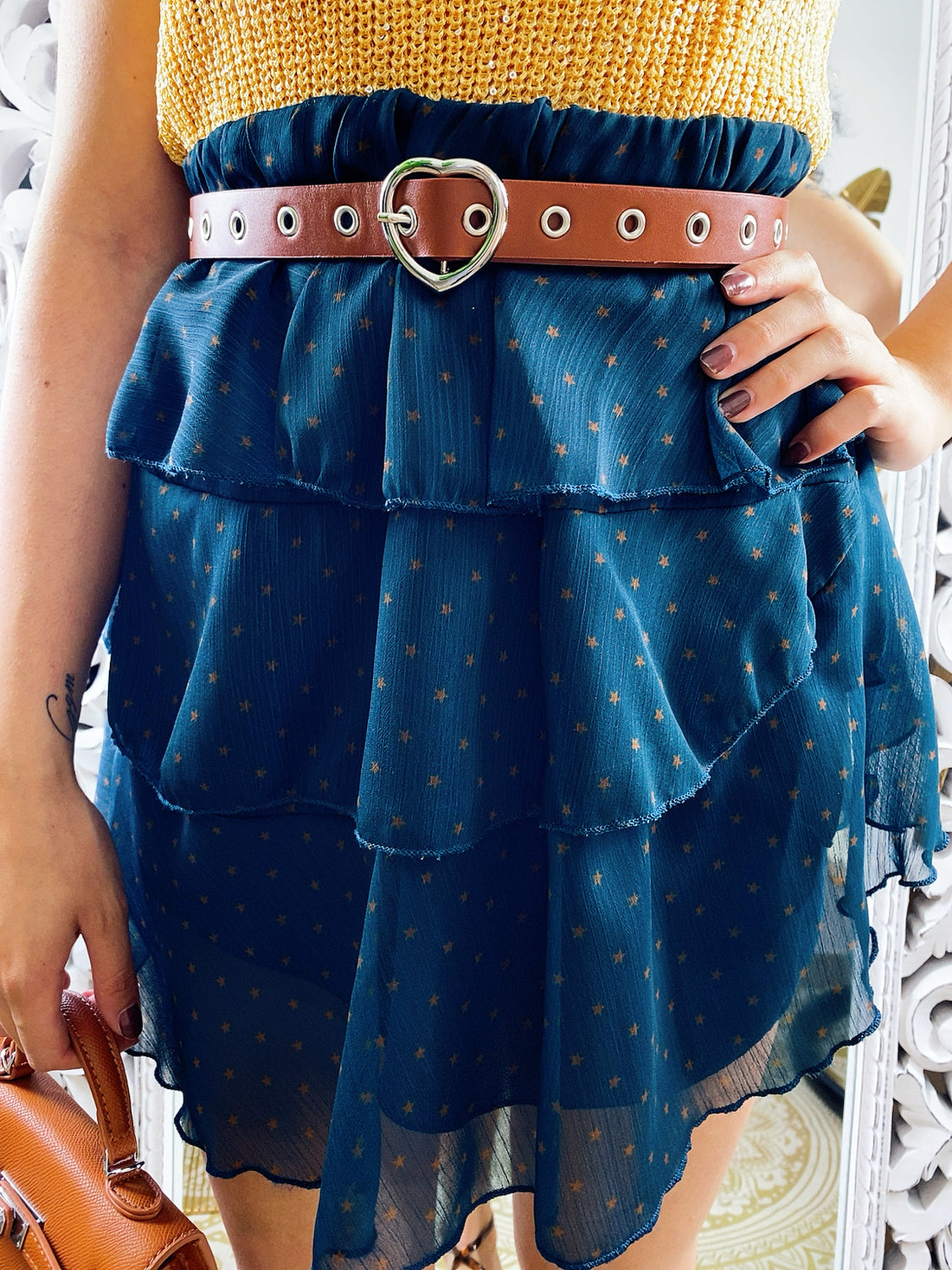 Gonna a balze con stelline - R.a. Boutique 