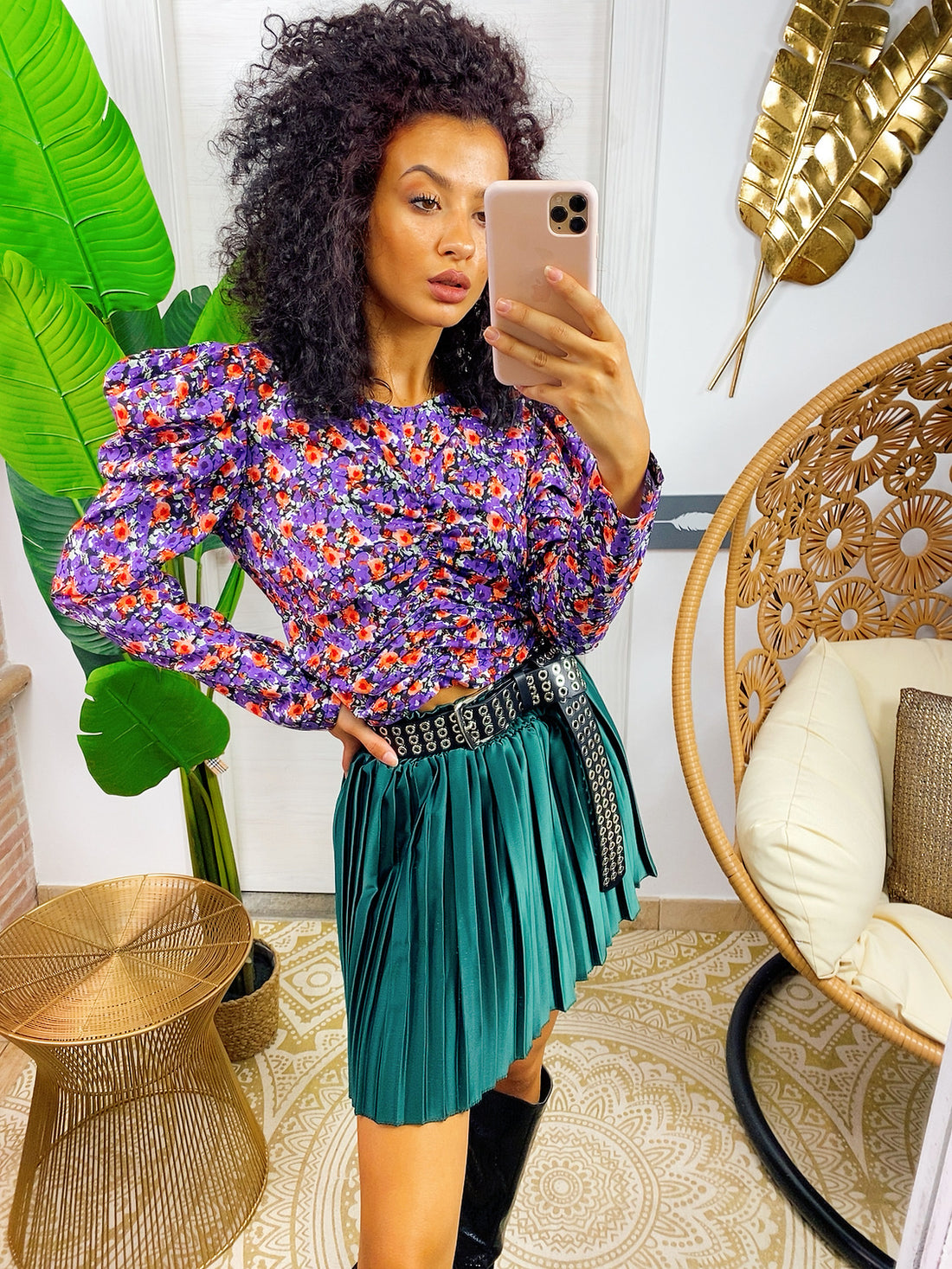 Blusa a fiorellini lilla - R.a. Boutique 