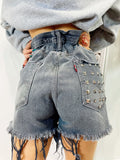 Short Levi’s Vintage con Borchie bagno grigio - R.a. Boutique 