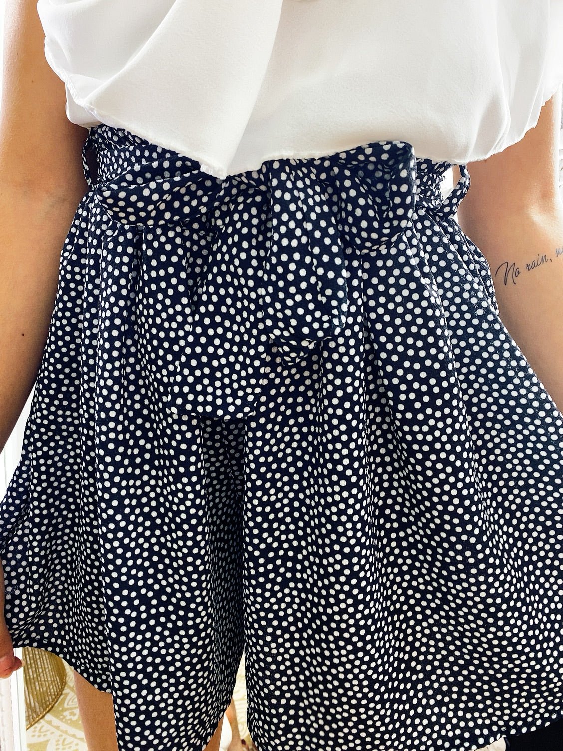 Short a pois con fiocco - R.a. Boutique 