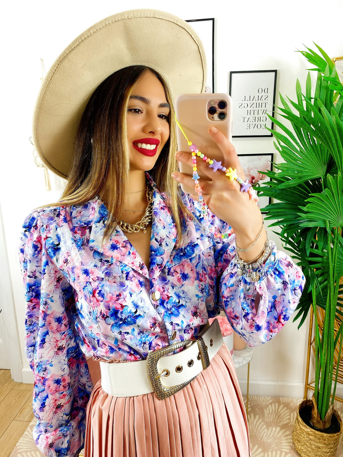 Cintura elastica con fibbia ricamata  oro - R.a. Boutique 