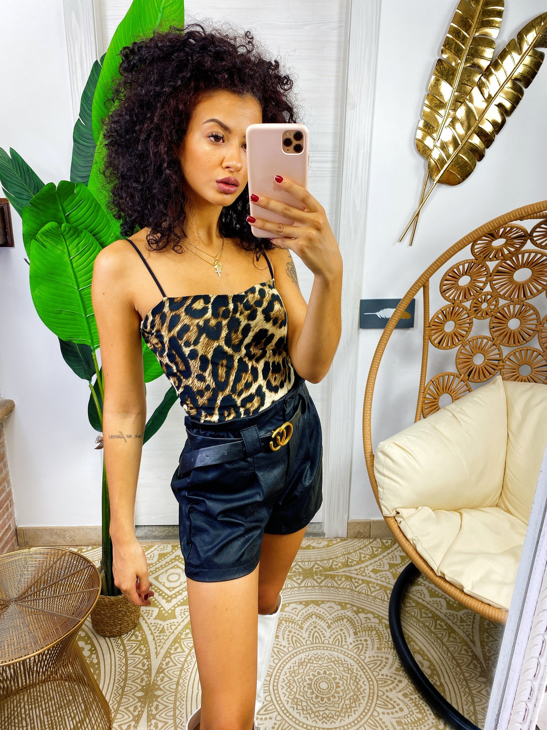 Top a bretellina maculato - R.a. Boutique 