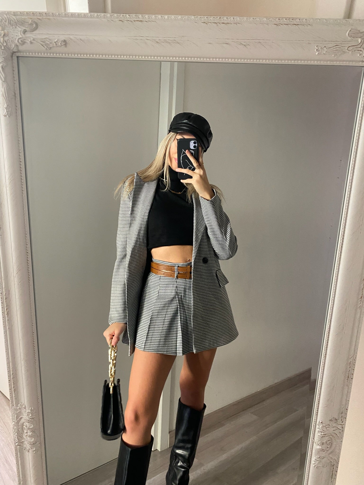 Gonna college con cintura - R.a. Boutique 