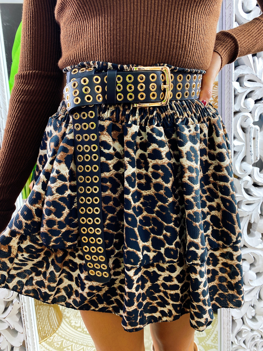 Gonna a balze maculata dark - R.a. Boutique 