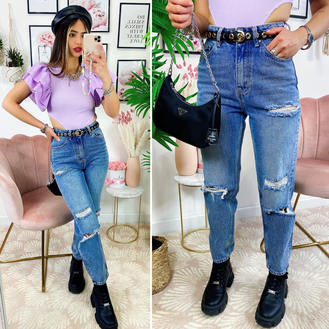 Jeans con strappi manfit - R.a. Boutique 